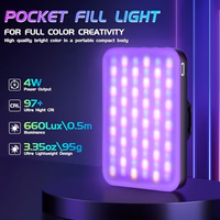 Selfie Light - BANSINE USB-Rechargeable RGB LED Phone Light - Portable Photo Light with 97+ CRI, 2500K-6500K Color Temperature for Video, Makeup, Live Streaming, and Photography thumbnail 2