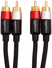 Amazon Basics 2 RCA Audio Cable for Amplifier,Active Speakers or Subwoofer with Gold-Plated Plugs, 4 Feet, Black thumbnail 3
