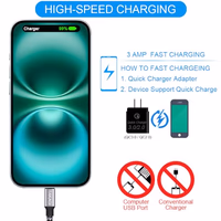 TAKAGI USB to USB C Cable (3Pack 6ft) USB A to Type C Cable Fast Charging Nylon Braided Data Sync Transfer Cord USB C Charger for iPhone 17 Pro Max/17 Air/16e/16 15 Pro/15 Plus/Galaxy S20 S10 Note 20 thumbnail 5