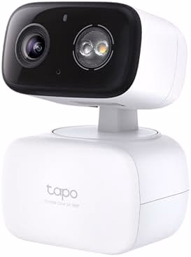 Tapo 2K Indoor/Outdoor Pan/Tilt Wired Security Camera - Baby Monitoring, Person & Baby Cry Detection, 360° Motion Tracking, Color Night Vision, Subscription-Free Local Storage or Optional Cloud, C216