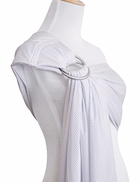 Baby Water Ring Sling Carrier | Lightweight Breathable Mesh Baby Wrap for Infant, Newborn, Kids and Toddlers | Perfect for Summer, Swimming, Pool, Beach | Great for Dad Too White thumbnail 4