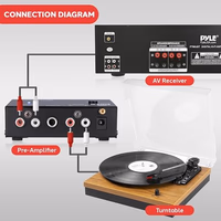 Pyle Phono Turntable Preamp - Mini Audio Stereo Phonograph Preamplifier with RCA Inputs & Outputs, Low Noise Operation, 12V DC Adapter Powered, Compatible with Turntables, Receivers, Speakers & More thumbnail 5