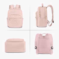 MATEIN Bowknot Cute Backpack Purse, Fashion Mini Shoulder Bag, Waterproof Lightweight Travel Daily Backpack College Handbag for Ladies Women, 2pcs Sets, Pink thumbnail 4