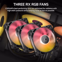 CORSAIR iCUE Link Titan 360 RX RGB Liquid CPU Cooler – 360mm AIO – Low-Noise – FlowDrive Cooling Engine – Intel LGA 1851/1700, AMD AM5/AM4 – 3X RX120 RGB Fans – iCUE Link System Hub Included – Black thumbnail 3