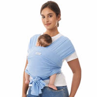 Momcozy Baby Carrier AirMesh - The Perfect Summer Water Sling for Newborns to Toddler 8-35 lbs - Cooling, Breathable and Lightweight Baby Wrap, Nice for Summer, Pool, Beach, Swimming, Light Blue thumbnail 1