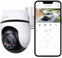 Tapo 3K 5MP Outdoor Pan/Tilt Security Wi-Fi Camera – 360° View, Free Person/Vehicle Detection, Starlight Color Night Vision, IP66, Sound and Light Alarm, Works w/Alexa and Google Home, VistaCam 360° thumbnail 1