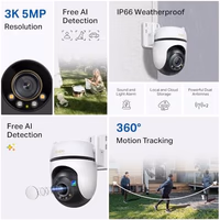 Tapo 3K 5MP Outdoor Pan/Tilt Security Wi-Fi Camera – 360° View, Free Person/Vehicle Detection, Starlight Color Night Vision, IP66, Sound and Light Alarm, Works w/Alexa and Google Home, VistaCam 360° thumbnail 2