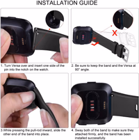 6 Pack Sport Bands Compatible with Fitbit Versa 2 / Versa Lite/SE, Classic Soft Silicone Replacement Wristbands for Fitbit Versa Smart Watch Women Men (6 Pack C, Large) thumbnail 3