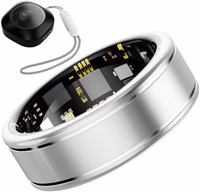 Smart Ring, Activity Fitness Tracker Ring for Women Men, Monitoring of Pedometer, SpO2, Sleep Quality, Heart Rate, No Subscription Fee, for iOS & Android (Silver 8) thumbnail 1