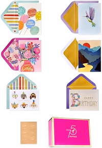 Papyrus 75th Anniversary Greeting Card Assortment for Birthday and All Occasion with Keepsake Box (6-count) thumbnail 1
