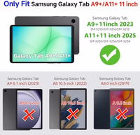ZtotopCases for Samsung Galaxy Tab A11+ Plus/A9+ 11-Inch 2025/2023, Shockproof Hard Duty Case with Screen Protector+360 Rotating Hand Strap&Stand+Shoulder Strap for Tab A11+/A9 Plus Tablet, Black thumbnail 2
