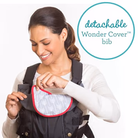 Infantino Swift Classic Carrier with Pocket, 2-Ways to Carry Carrier with Wonder Bib & Essentials Storage Front Pocket for Babies 8-25lb, Adjustable Strap, Black thumbnail 3