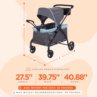 Baby Trend Expedition/Tour LTE 2-in-1 Stroller Wagon, Desert Blue thumbnail 3
