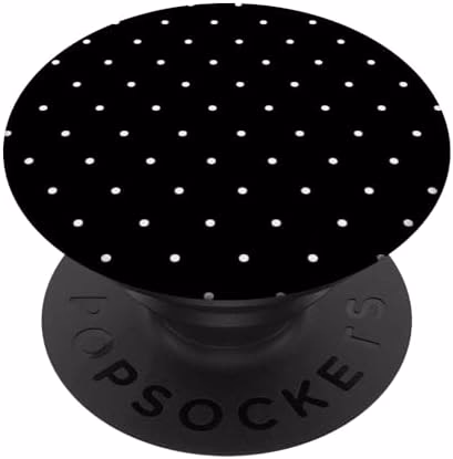 Black Polka Dot PopSockets Adhesive PopGrip