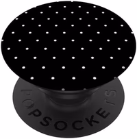 Black Polka Dot PopSockets Adhesive PopGrip thumbnail 1