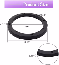 AnRui 6.5 Inch Universal Fit Car Speaker Spacer Adaptor Ring Mounting Bracket Plastic Black Car Stereo Speakers Spacer, 4Pcs thumbnail 2