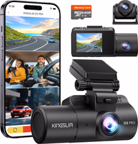 Dash Cam Front and Rear Inside, 3-Channel 2.5K FHD Dash Camera for Cars with 2 Screen thumbnail 1