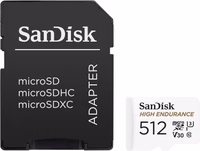 SanDisk 512GB High Endurance Video microSDXC Card with Adapter for Dash Cam and Home Monitoring Systems - C10, U3, V30, 4K UHD, Micro SD Card - SDSQQNR-512G-GN6IA thumbnail 2