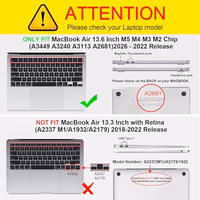 Fintie Case for MacBook Air 13.6 Inch A3449 A3240 A3113 A2681 (2022 2023 2024 2025 2026 Release) - Protective Snap On Hard Shell Cover for MacBook Air 13 Inch M2 M3 M4 M5 Chip (Leopard) thumbnail 2