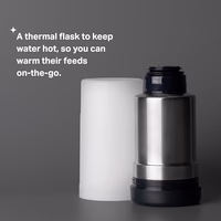 Tommee Tippee Portable Travel Baby Bottle and Food Warmer, Thermal Insulation, Stainless-Steel Flask with Leak-Proof Lid thumbnail 4