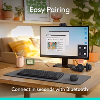 Logitech K250 Bluetooth Keyboard with Numpad, Easy Connectivity, Compact Wireless Keyboard Made with Recycled Plastic, Spill-Resistant, Comfortable Keys - Windows/MacOS - Graphite thumbnail 2