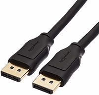 Amazon Basics DisplayPort 1.4 Cable, 8K@60Hz, 4K@120Hz, 32.4Gbps High-Speed, HBR3, Dynamic HDR and 3D, Gold-Plated Plugs, 10 Foot, Black thumbnail 1