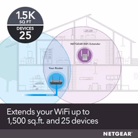 NETGEAR WiFi Range Extender (EX6120) - Add up to 1,500 sq. ft., 25 Devices - AC1200 Dual Band Wireless Signal Extender (Up to 1.2 Gbps Speed), Compact Wall Plug Design – Free Expert Help thumbnail 2