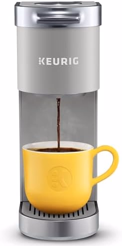 Keurig K-Mini Plus Single Serve K-Cup Pod Coffee Maker, with 6 to 12oz Brew Size, Stores up to 9 K-Cup Pods, Travel Mug Friendly, Studio Gray