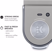 Keurig K-Mini Plus Single Serve K-Cup Pod Coffee Maker, with 6 to 12oz Brew Size, Stores up to 9 K-Cup Pods, Travel Mug Friendly, Studio Gray thumbnail 4