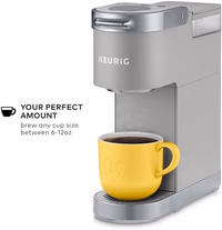 Keurig K-Mini Plus Single Serve K-Cup Pod Coffee Maker, with 6 to 12oz Brew Size, Stores up to 9 K-Cup Pods, Travel Mug Friendly, Studio Gray thumbnail 5
