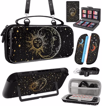 Gurgitat 6in1 Kits Accessories Bundle for Nintendo Switch 2 2025 - Cute Carrying Case, Protective Cover, Joy Con Grips, Thumb Grips, 24 Game Holder, Shoulder Strap Teens Boys Girls, Sun Moon thumbnail 1