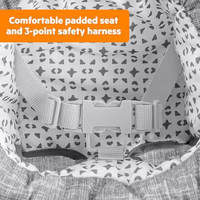 Bright Starts Learn-to-Sit Baby Floor Seat, 2-Positions Grow with Infant, Portable Baby Chair, Includes Sensory Toys, Unisex, 4-12 Months, Gray thumbnail 5