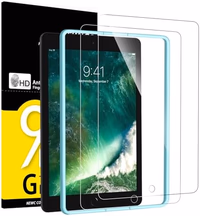 NEW'C 2 Pack Designed for iPad 9.7 Inch (2018/2017,6th/5th Generation),iPad Air 1,iPad Air 2,iPad Pro 9.7 Inch Screen Protector Tempered Glass, Ultra Resistant (Easy Installation Frame) thumbnail 1