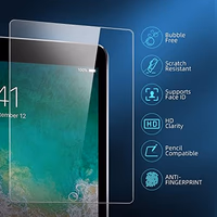 NEW'C 2 Pack Designed for iPad 9.7 Inch (2018/2017,6th/5th Generation),iPad Air 1,iPad Air 2,iPad Pro 9.7 Inch Screen Protector Tempered Glass, Ultra Resistant (Easy Installation Frame) thumbnail 2