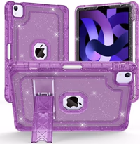 Case for iPad Air 5th/4th Generation Case (2022/2020) 10.9'', for iPad Pro 11 Inch (4th/3rd/2nd/1st Gen), Hard Sturdy Slim Cover for iPad Air 5 4 th with Pencil Holder/Stand, Purple Glitter thumbnail 1
