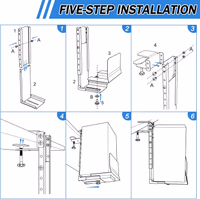 TooCust Adjustable Clamp Mount on Desk for PC Tower thumbnail 4