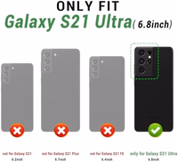 SUANPOT for Samsung Galaxy S21 Ultra 6.8" with RFID Blocking Leather Wallet case Credit Card Holder,Flip Folio Book Phone case Shockproof Cover Women Men for Samsung S21 Ultra case Wallet Light Brown thumbnail 2