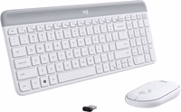 Logitech MK470 Slim Wireless Keyboard and Mouse Combo - Modern Compact Layout, Ultra Quiet, 2.4 GHz USB Receiver, Plug n' Play Connectivity, Compatible with Windows - Off White thumbnail 1