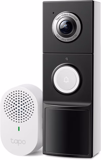 Tapo 2K+ Wired or Battery Powered Smart Video Doorbell with Chime - 180° Field of View, Person/Vehicle/Package Detection, Ring Call, 2-Way Audio, Subscription-Free Local Storage or Optional Cloud,D225 thumbnail 1