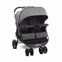 Joovy Scooter X2 Side-by-Side Double Stroller Featuring Dual Snack Trays, One-Handed Fold, Multi-Position Reclining Seats, Adjustable Leg Rests, and in-Seat Storage (Charcoal) thumbnail 1