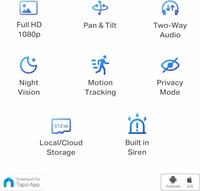 TP-Link Tapo Pan/Tilt Security Camera for Baby Monitor, Pet Camera w/Motion Detection, 1080P, 2-Way Audio, Night Vision, Cloud & SD Card Storage, Works with Alexa & Google Home (Tapo C200) thumbnail 2