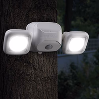 Beams MB3000-WHT-02 Outdoor Battery-Powered Wireless Motion Sensing Dual Head Security Floodlight, 500 Lumens, White, 2-Pack thumbnail 2