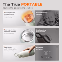 BOLOLO Portable Bottle Warmer for Travel, Super Fast Charging, Instant Breastmilk, Formula, Water, Milk Warmer with 10 Ounces Big Capacity, Baby Flask for Vehicle,car,Airplane Journey thumbnail 2