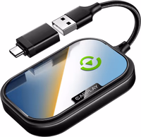 Wireless CarPlay Adapter for Apple iPhone, Converts Factory Wired CarPlay to Wireless CarPlay 2024 Upgrade Plug & Play Auto Connect for Cars from 2015 & iPhone iOS 10+ Black Not for Tesla & Andorid thumbnail 1