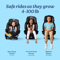 Graco Turn2Me 3-in-1 Rotating Convertible Car Seat, Manchester, Rear-Facing Rotation Only, Forward-Facing Mode, Highback Booster Up to 100 lbs, Adjustable Headrest & Harness, Steel Reinforced Frame thumbnail 2