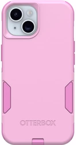 OtterBox iPhone 16e, 15, 14, & 13 Commuter Series Case - Run Wildflower (Pink), Slim & Tough, Pocket-Friendly, with Port Protection