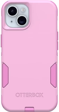OtterBox iPhone 16e, 15, 14, & 13 Commuter Series Case - Run Wildflower (Pink), Slim & Tough, Pocket-Friendly, with Port Protection thumbnail 1