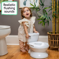 Ingenuity My Size Potty Pro 2-in-1 Potty Training Toilet, Floor Potty with Removable Potty Seat for Standard Toilets, Realistic Flushing Sound, For Toddlers Ages 18+ months, Up to 50 lb thumbnail 3