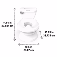 Ingenuity My Size Potty Pro 2-in-1 Potty Training Toilet, Floor Potty with Removable Potty Seat for Standard Toilets, Realistic Flushing Sound, For Toddlers Ages 18+ months, Up to 50 lb thumbnail 2