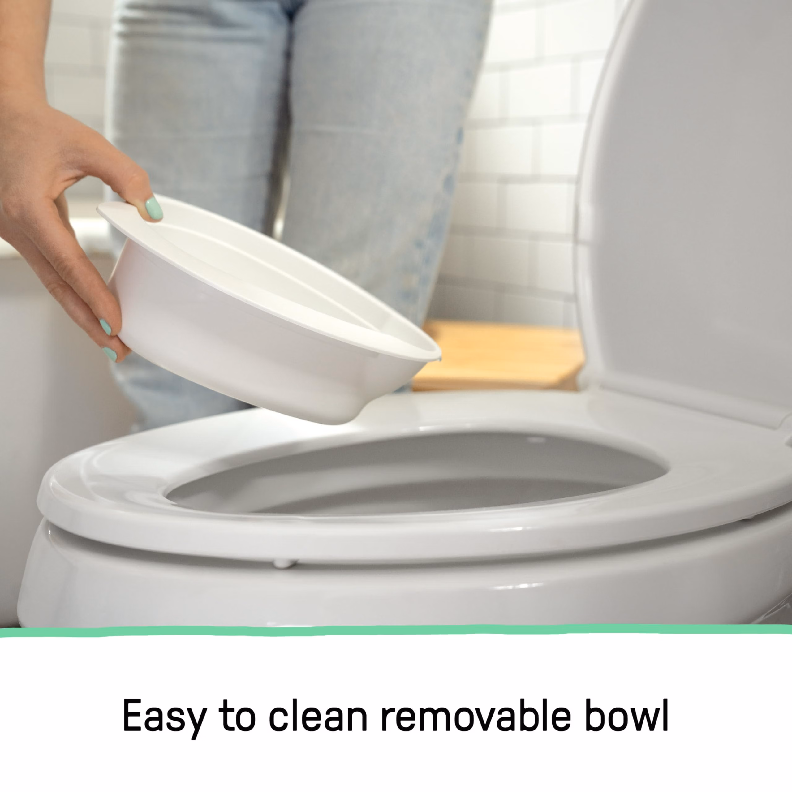 Ingenuity My Size Potty Pro 2-in-1 Potty Training Toilet, Floor Potty with Removable Potty Seat for Standard Toilets, Realistic Flushing Sound, For Toddlers Ages 18+ months, Up to 50 lb thumbnail 4